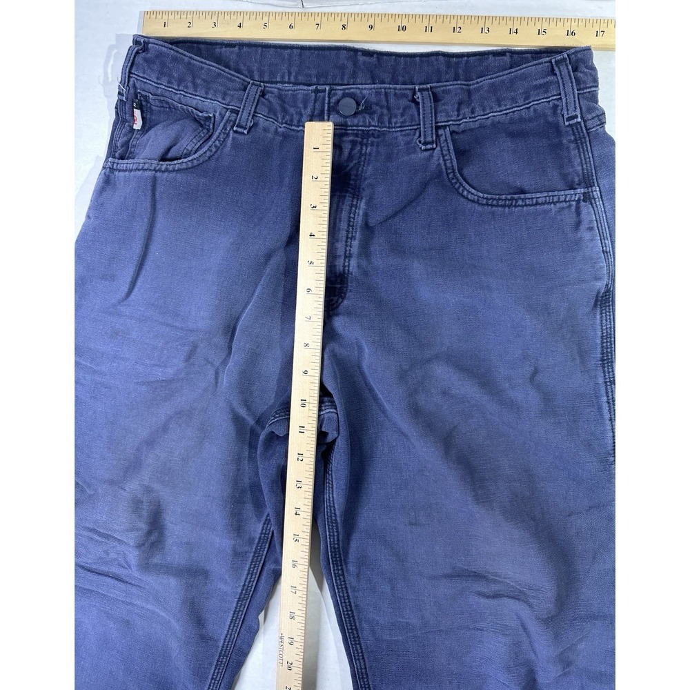 Carhartt FR Men's 36x32 Flame Resistant Work Pants Navy CAT 2 Original Fit - Picture 4 of 6